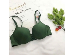 ÁO LOVELY MỎNG ÉP TRƠN  1216 - MÀU XANH RÊU